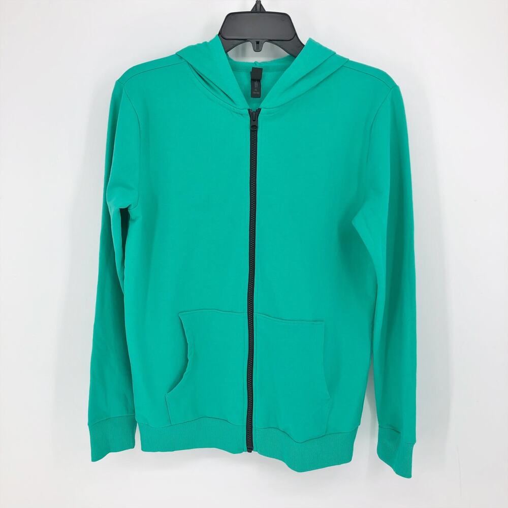 Zella Girls Full Zip Hoodie Sweatshirt XL 14/16 Teal Green Long Sleeve NWOT